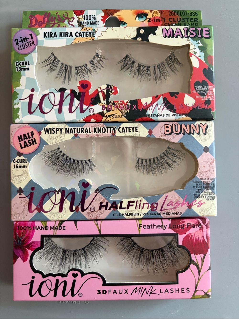10 Ioni 3D Faux Mink False Eyelashes - Black